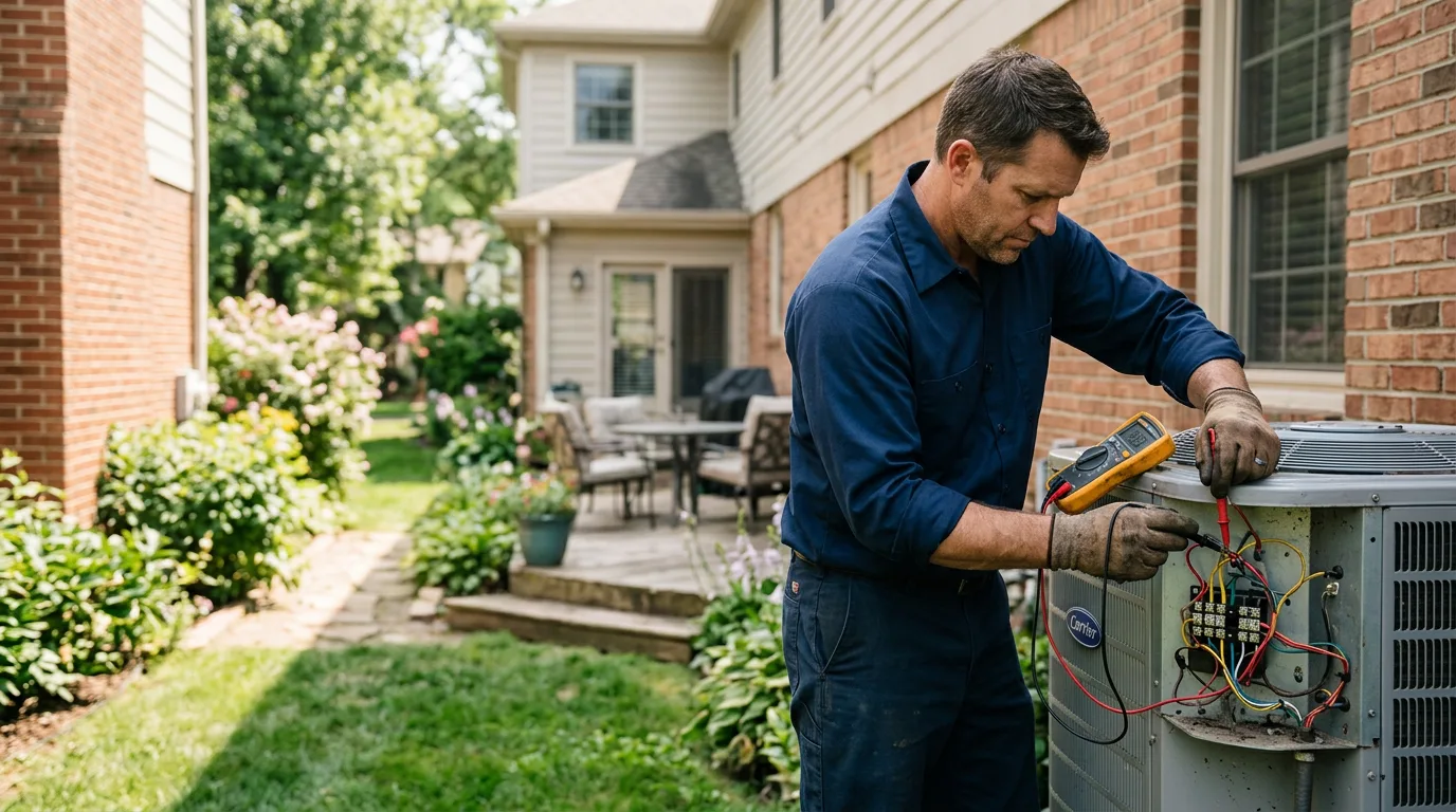 HVAC technician working near North English, IA